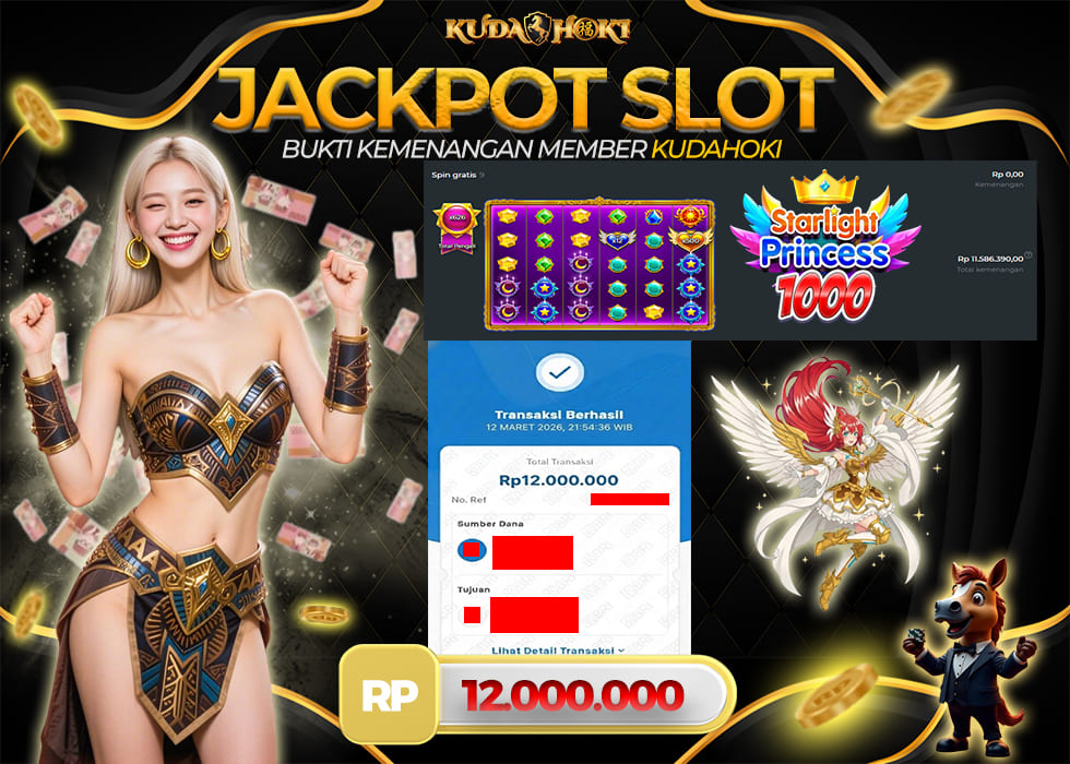 KUDAHOKI JACKPOT SLOT STARLIGHT PRINCESS 1000 RP 12.000.000 ,- LUNAS