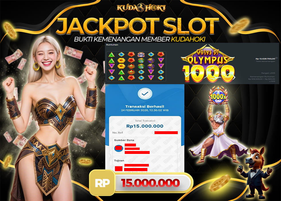 KUDAHOKI JACKPOT SLOT GATES OF OLYMPUS 1000 RP 15.000.000 ,- LUNAS