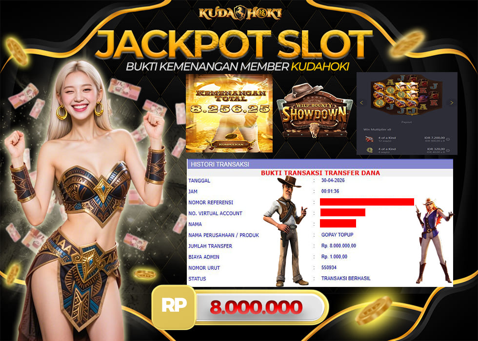 KUDAHOKI JACKPOT SLOT WILD BOUNTY SHOWDOWN RP 8.000.000 ,- LUNAS