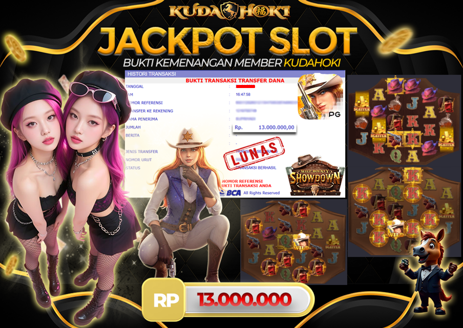 KUDAHOKI JACKPOT SLOT WILD BOUNTY SHOWDOWN RP 13.000.000 ,- LUNAS