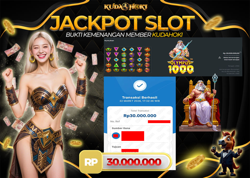 KUDAHOKI JACKPOT SLOT GATES OF OLYMPUS x1000 RP 30.000.000 ,- LUNAS