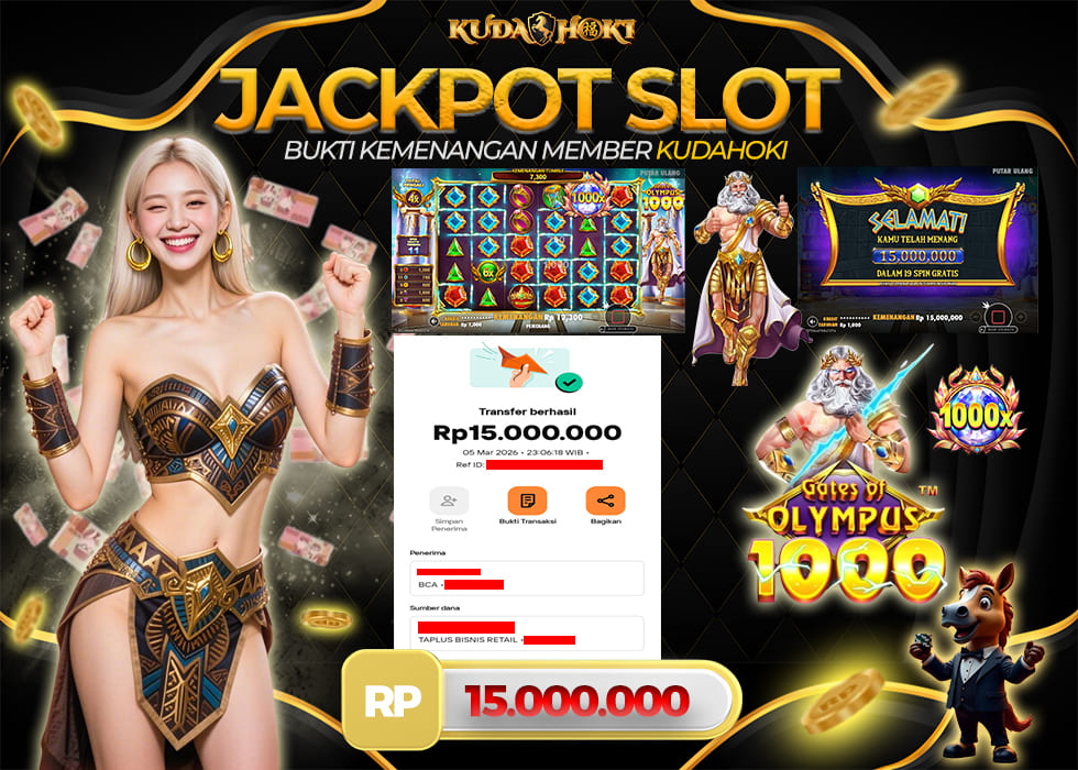 KUDAHOKI JACKPOT SLOT GATES OF OLYMPUS 1000 RP 15.000.000 ,- LUNAS