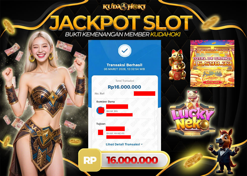 KUDAHOKI JACKPOT SLOT LUCKY NEKO RP 16.000.000 ,- LUNAS