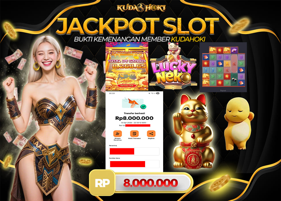 KUDAHOKI JACKPOT SLOT LUCKY NEKO RP 8.000.000 ,- LUNAS