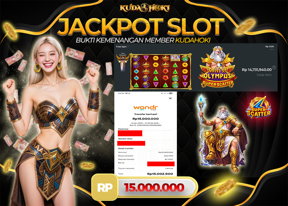 KUDAHOKI JACKPOT SLOT GATES OF OLYMPUS SUPER SCATTER RP 15.000.000 ,- LUNAS