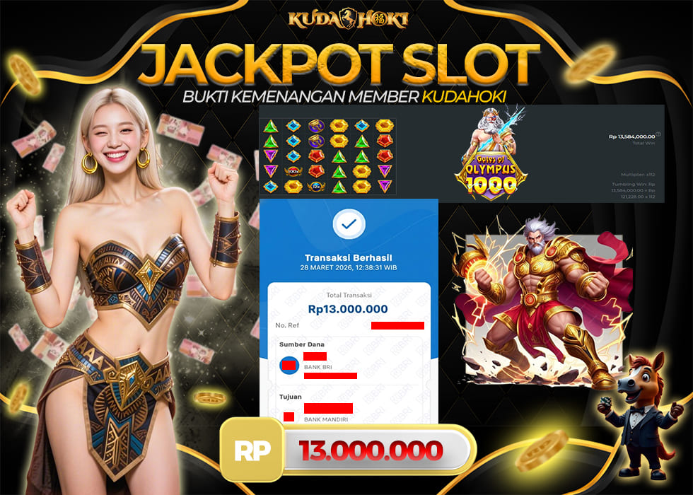 KUDAHOKI JACKPOT SLOT GATES OF OLYMPUS 1000 RP 13.000.000 ,- LUNAS