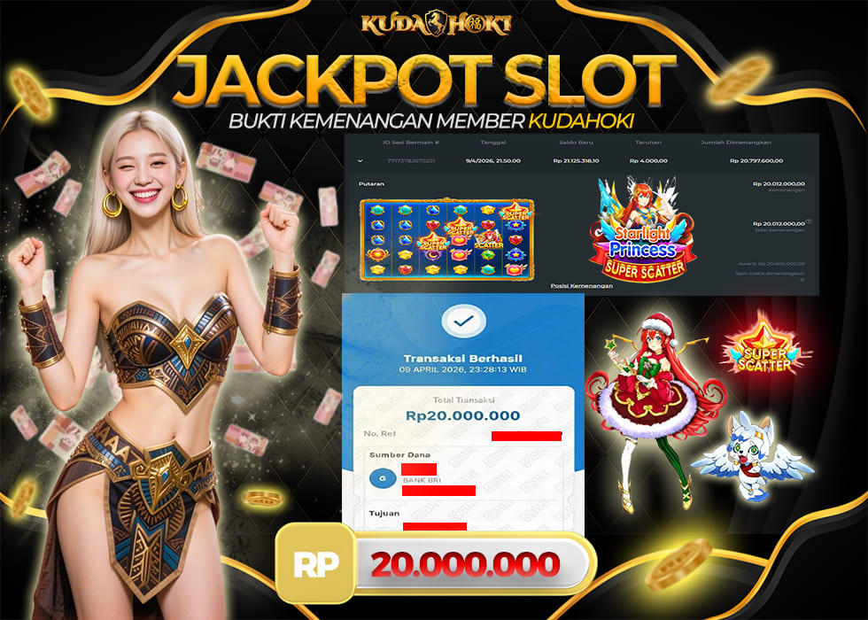 KUDAHOKI JACKPOT SLOT STARLIGHT PRINCESS SUPER SCATTER RP 20.000.000 ,- LUNAS