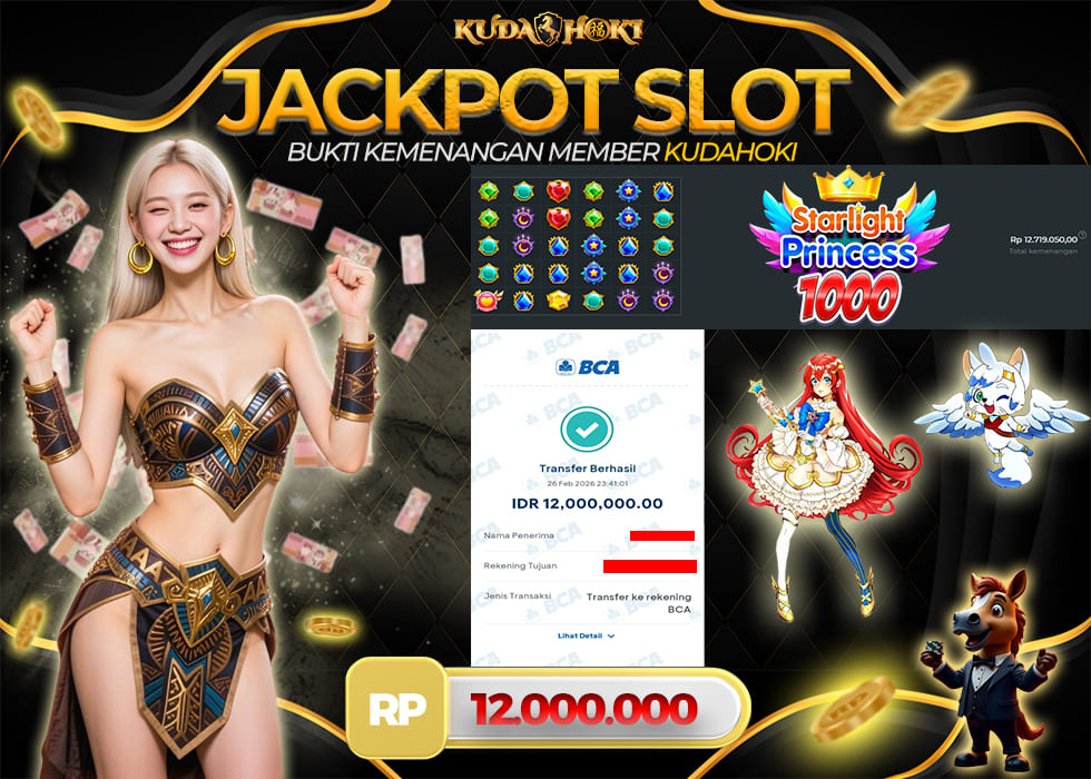 KUDAHOKI JACKPOT SLOT STARLIGHT PRINCESS 1000 RP 12.000.000 ,- LUNAS