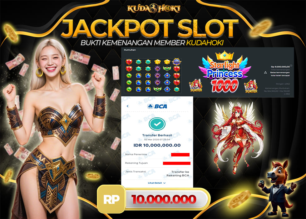 KUDAHOKI JACKPOT SLOT STARLIGHT PRINCESS 1000 RP 10.000.000 ,- LUNAS
