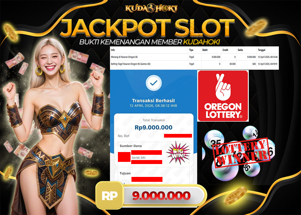 KUDAHOKI JACKPOT TOGEL OREGON 06 RP 9.000.000 ,- LUNAS