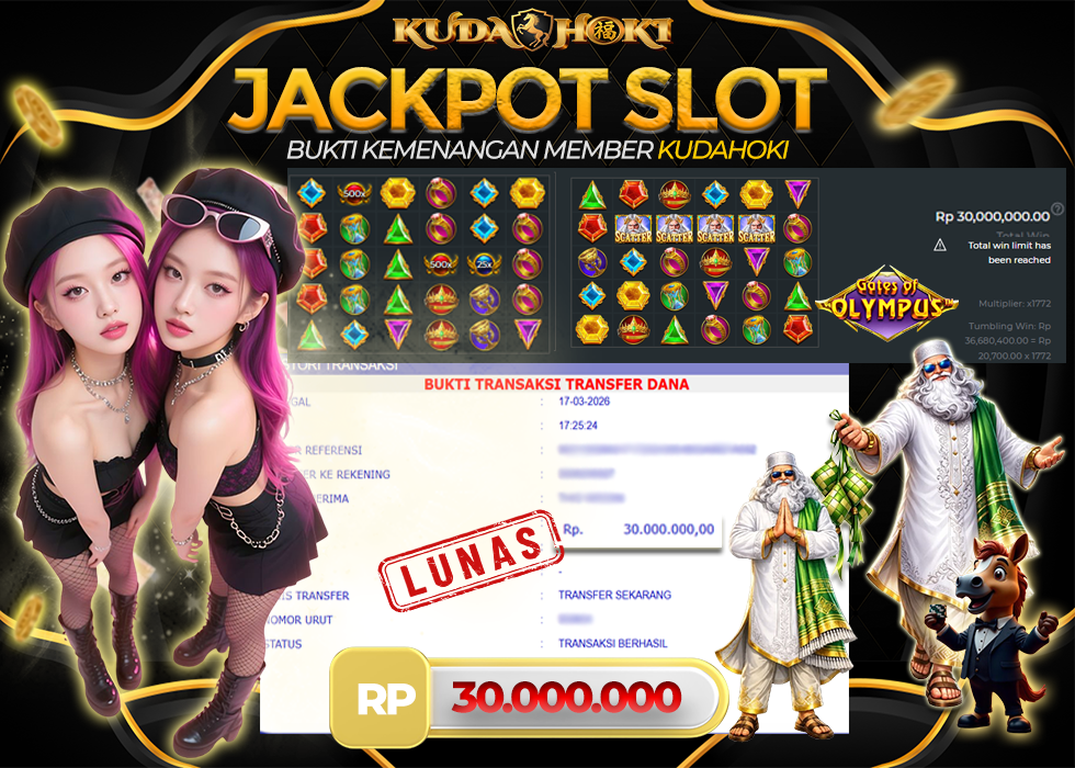 KUDAHOKI JACKPOT SLOT GATES OF OLYMPUS RP 30.000.000 ,- LUNAS