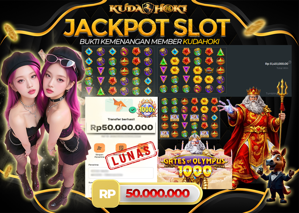 KUDAHOKI JACKPOT SLOT GATES OF OLYMPUS X1000 RP 50.000.000 ,- LUNAS