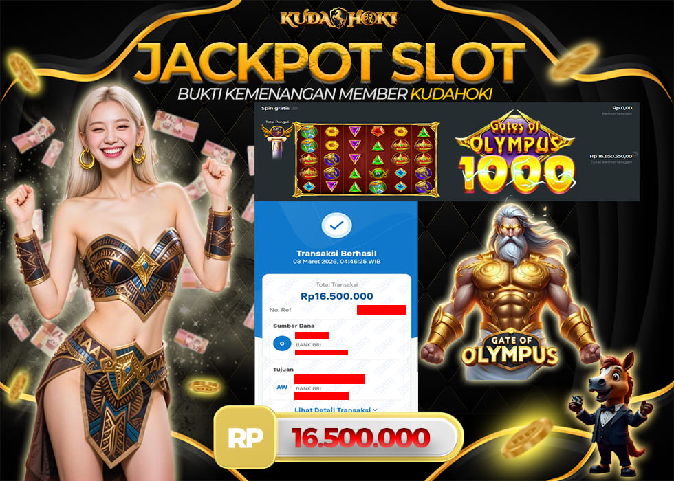 KUDAHOKI JACKPOT SLOT GATES OF OLYMPUS 1000 RP 16.500.000 ,- LUNAS