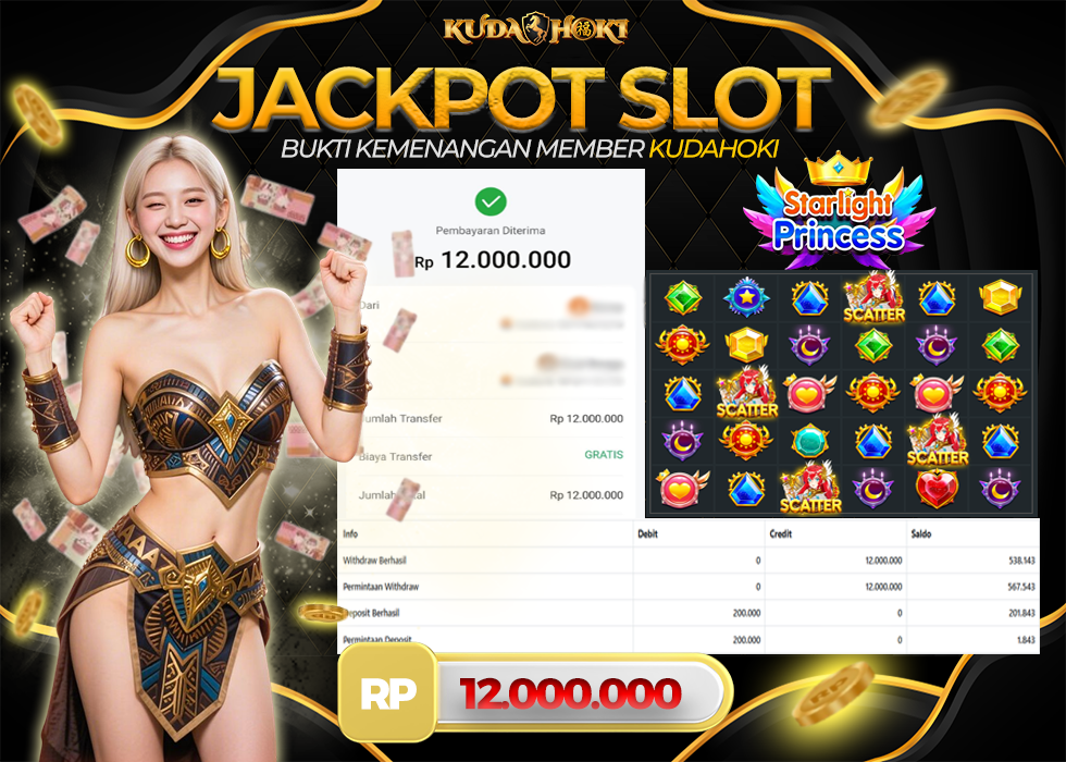 KUDAHOKI JACKPOT SLOT STARLIGHT PRINCESS RP 12.000.000 ,- LUNAS