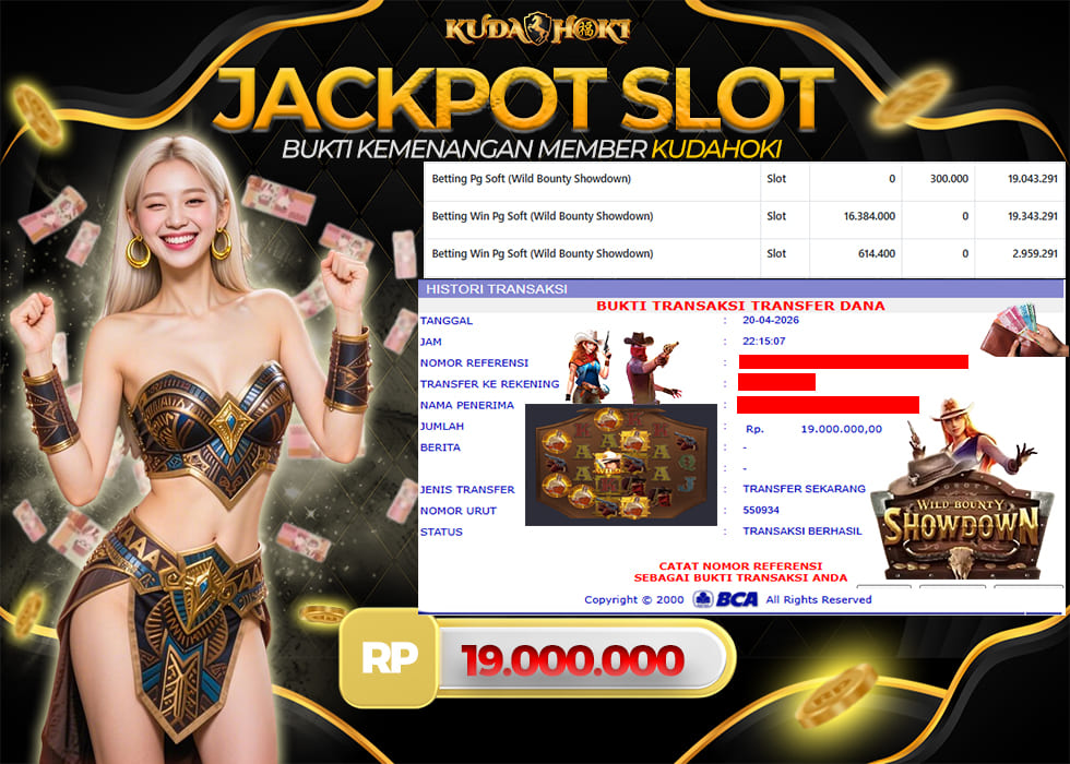 KUDAHOKI JACKPOT SLOT WILD BOUNTY SHOWDOWN RP 19.000.000 ,- LUNAS