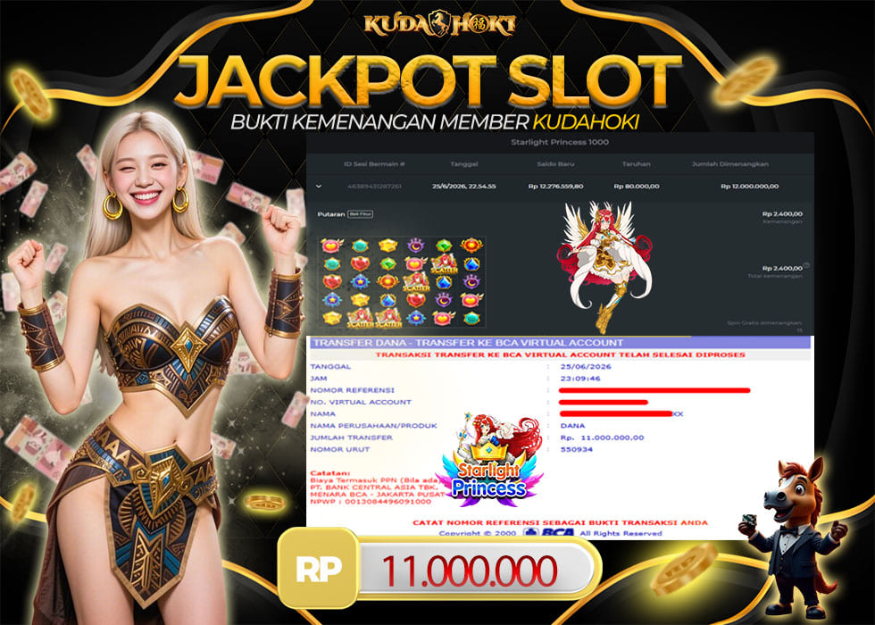KUDAHOKI JACKPOT SLOT STARLIGHT PRINCESS RP 11.000.000 ,- LUNAS