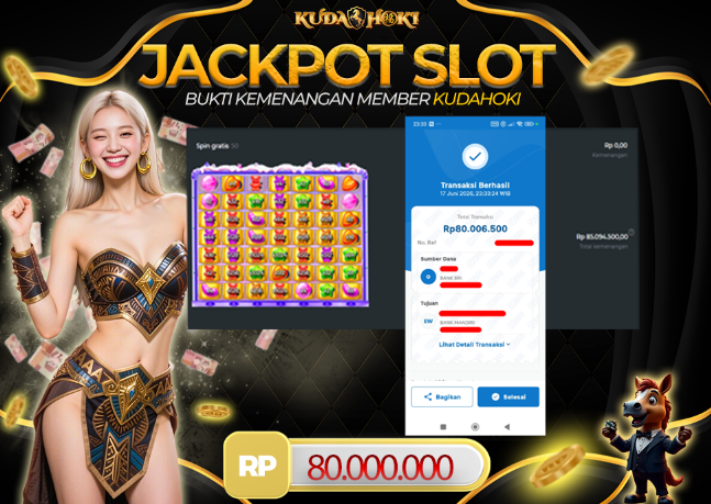 KUDAHOKI JACKPOT SUGAR RUSH 1000 RP 80.000.000 ,- LUNAS