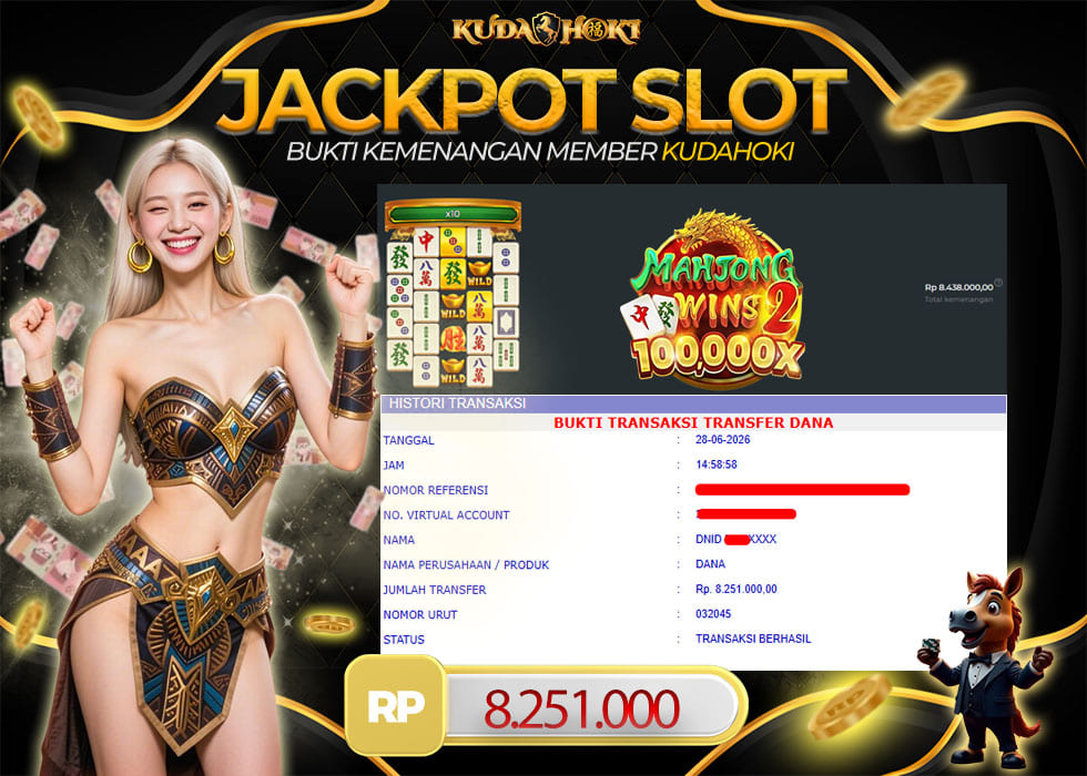 KUDAHOKI JACKPOT SLOT MAHJONG WINS 2 RP 8.251.000 ,- LUNAS