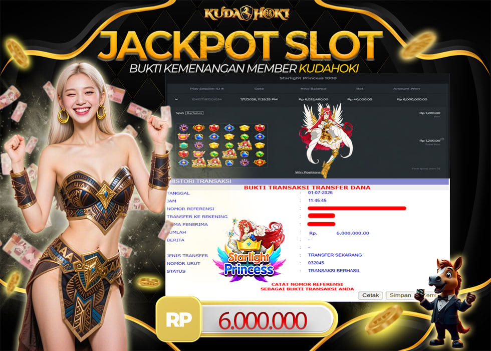 KUDAHOKI JACKPOT SLOT STARLIGHT PRINCESS RP 6.000.000 ,- LUNAS