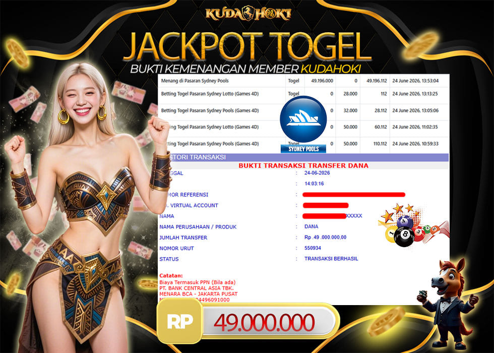 KUDAHOKI JACKPOT TOGEL SYDNEY POOLS RP 49.000.000 ,- LUNAS