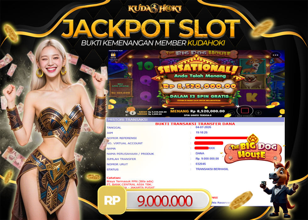 KUDAHOKI JACKPOT SLOT THE BIG DOG HOUSE RP 9.000.000 ,- LUNAS