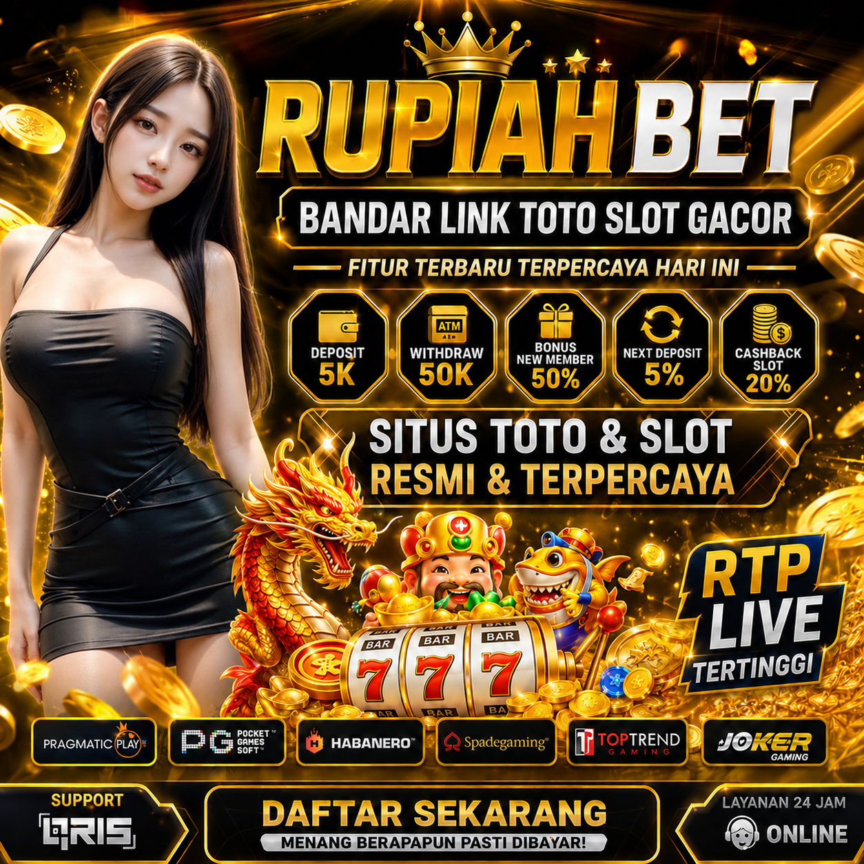 RUPIAHBET: Bandar Link Toto Slot Gacor Fitur Terbaru Raja Slot Depo 5K image 1