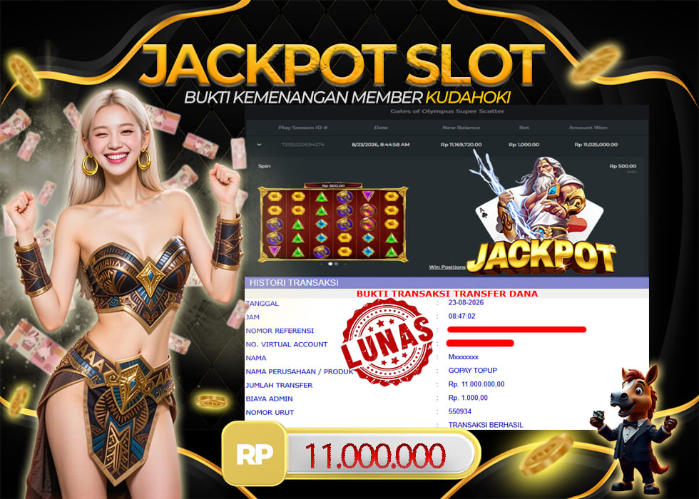 KUDAHOKI JACKPOT SLOT GATES OF OLYMPUS SUPER SCATTER RP 11.000.000 ,- LUNAS