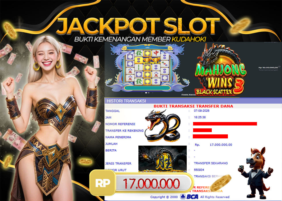 KUDAHOKI JACKPOT SLOT MAHYONG WINS3 (BLACK SCATTER)  RP 17.000.000 ,- LUNAS