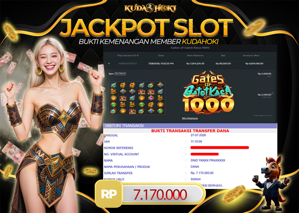 KUDAHOKI JACKPOT SLOT GATES OF GATOT KACA 1000 RP 7.170.000 ,- LUNAS