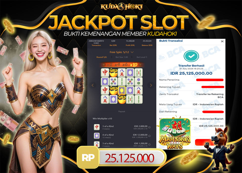 KUDAHOKI JACKPOT SLOT MAHJONG WAYS RP 25.125.000 ,- LUNAS