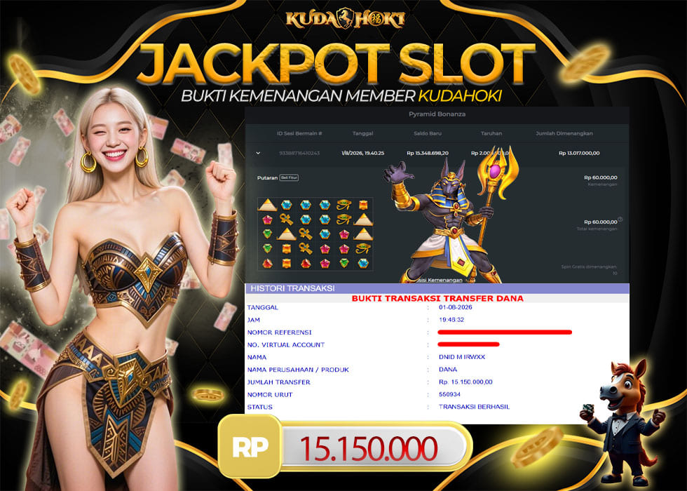 KUDAHOKI JACKPOT SLOT PYRADMID BONANZA RP 15.150.000 ,- LUNAS