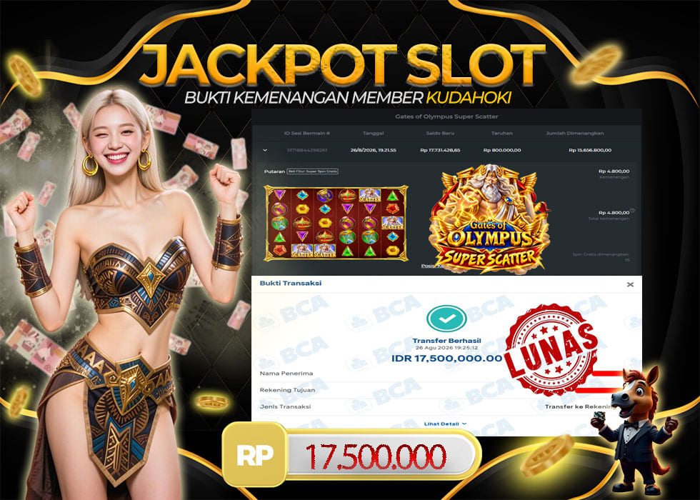 KUDAHOKI JACKPOT SLOT GATES OF OLYMPUS SUPER SCATTER RP 17.500.000 ,- LUNAS