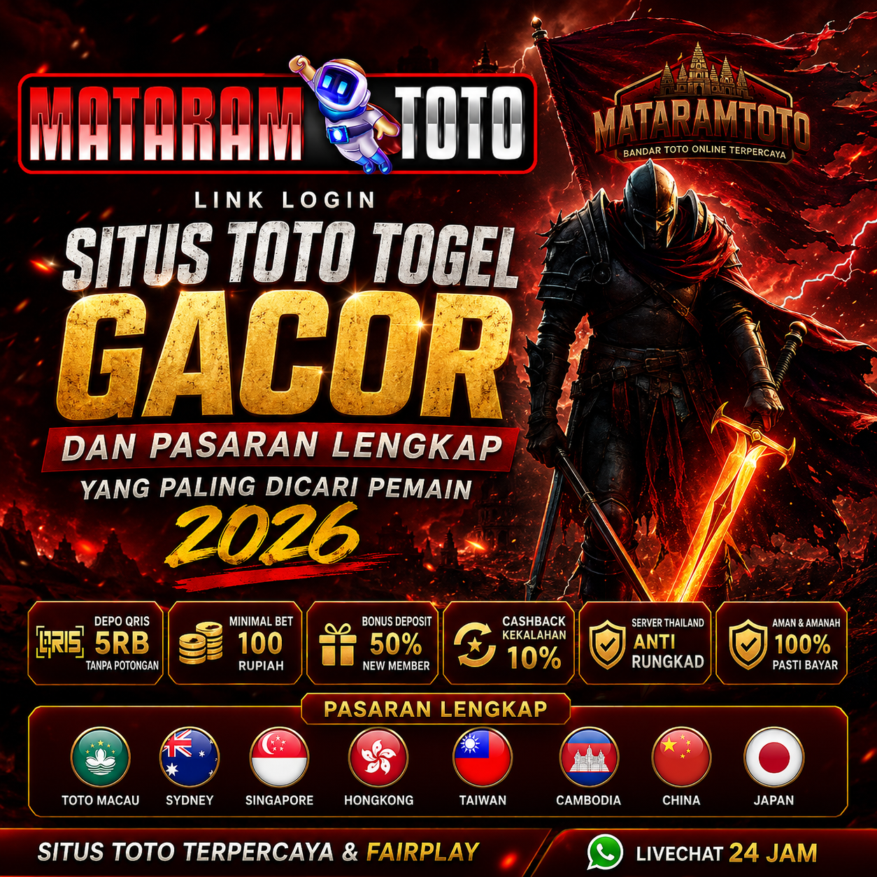 MATARAMTOTO : Link Login Situs Toto Togel Gacor Dan Pasaran Lengkap Yang Paling Dicari Pemain 2026