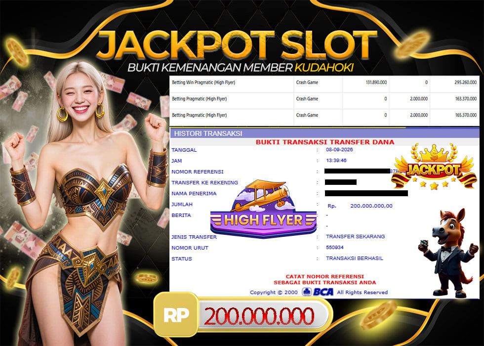 KUDAHOKI JACKPOT GAME HIGH FLYER RP 200.000.000 ,- LUNAS