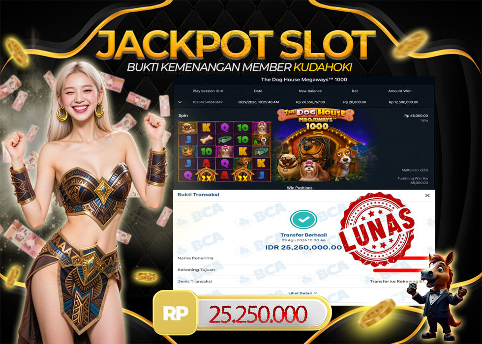 KUDAHOKI JACKPOT SLOT TEH DOG HOUSE MEGAWASYᴛᴍ 1000 RP 25.250.000 ,- LUNAS
