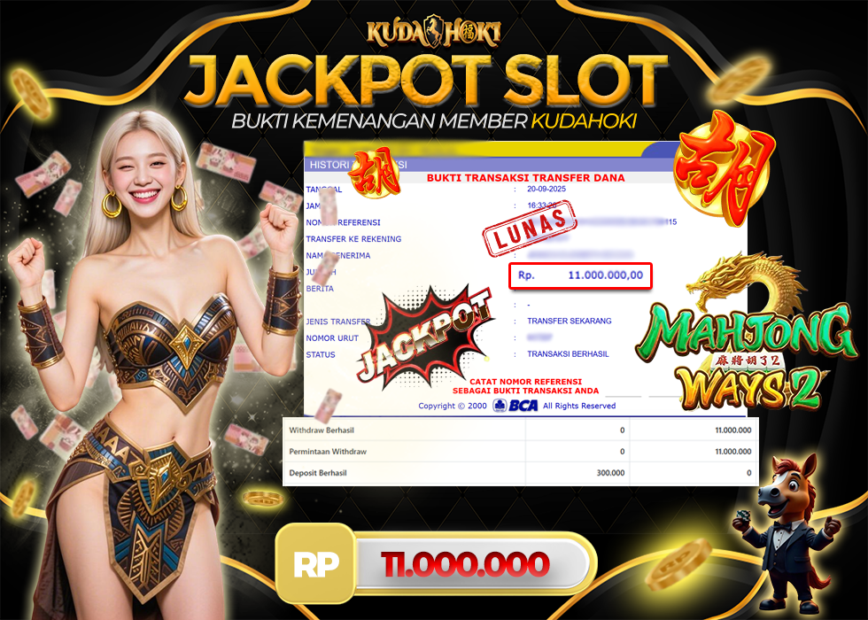 KUDAHOKI JACKPOT SLOT MAHJONG WAYS 2 RP 11.000.000 ,- LUNAS