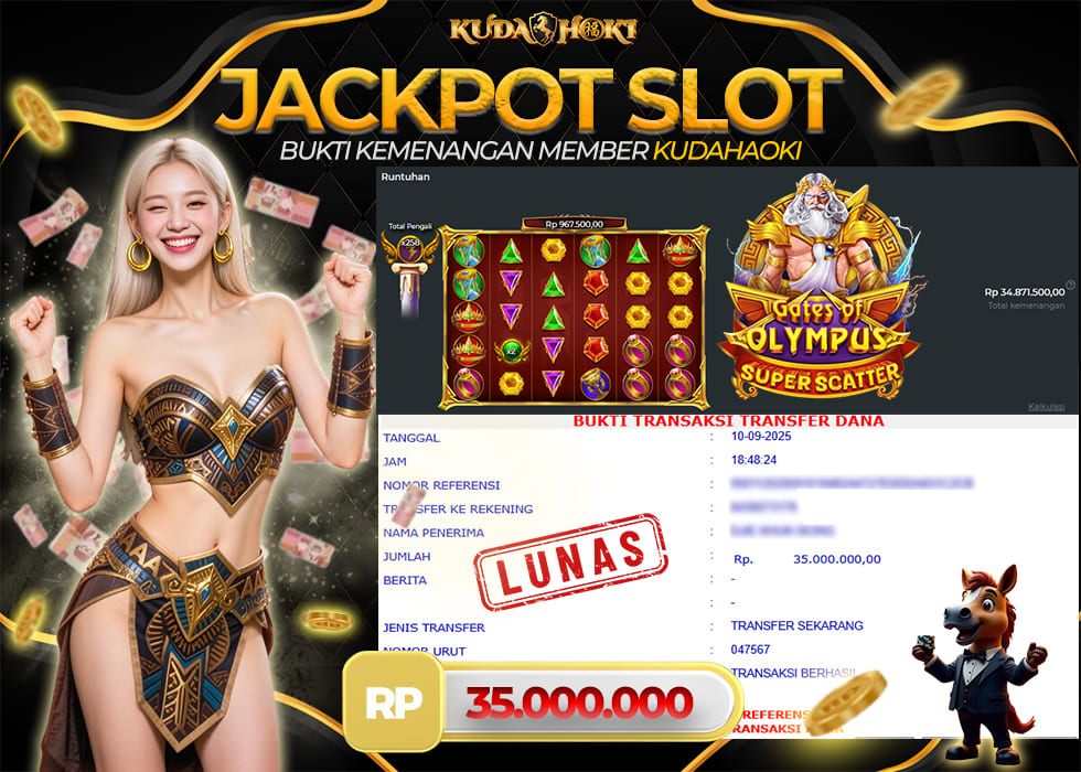 KUDAHOKI JACKPOT GATES OF OLYMPUS SUPER SCATTER RP 35.000.000 ,- LUNAS