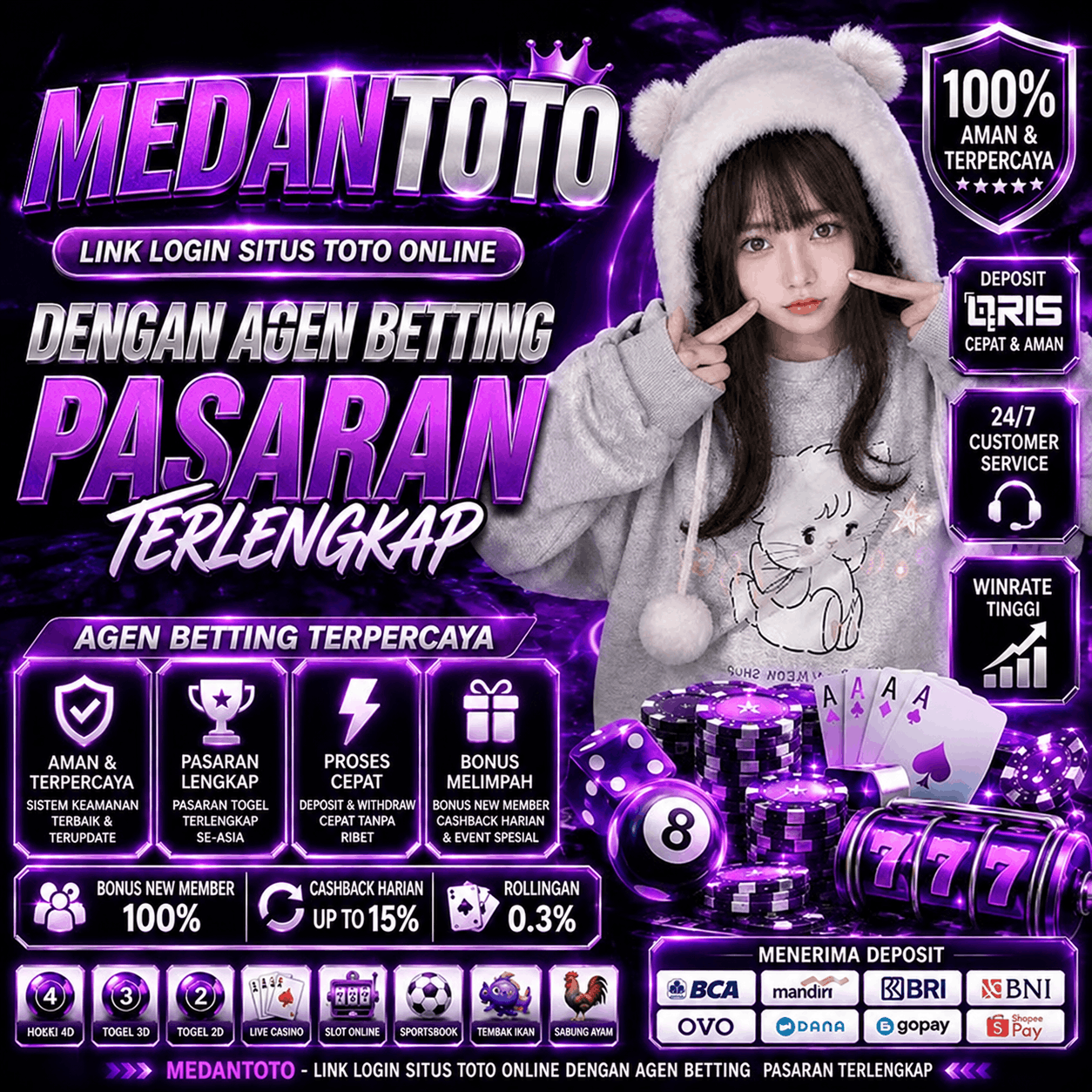 MEDANTOTO : Ruang Premium Agen Togel Online & Slot 5K Thailand Penuh Pesona