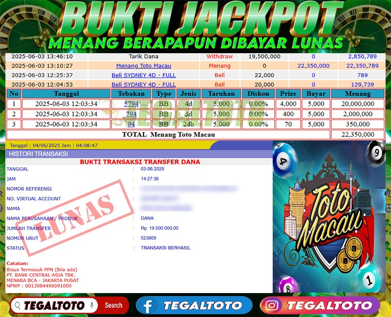 Bukti Jackpot