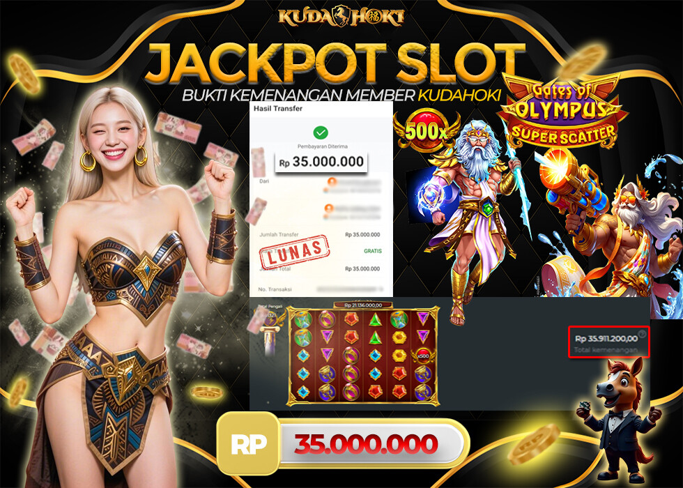 KUDAHOKI JACKPOT SLOT GATES OF OLYMPUS SUPER SCATTER RP 35.000.000 ,- LUNAS