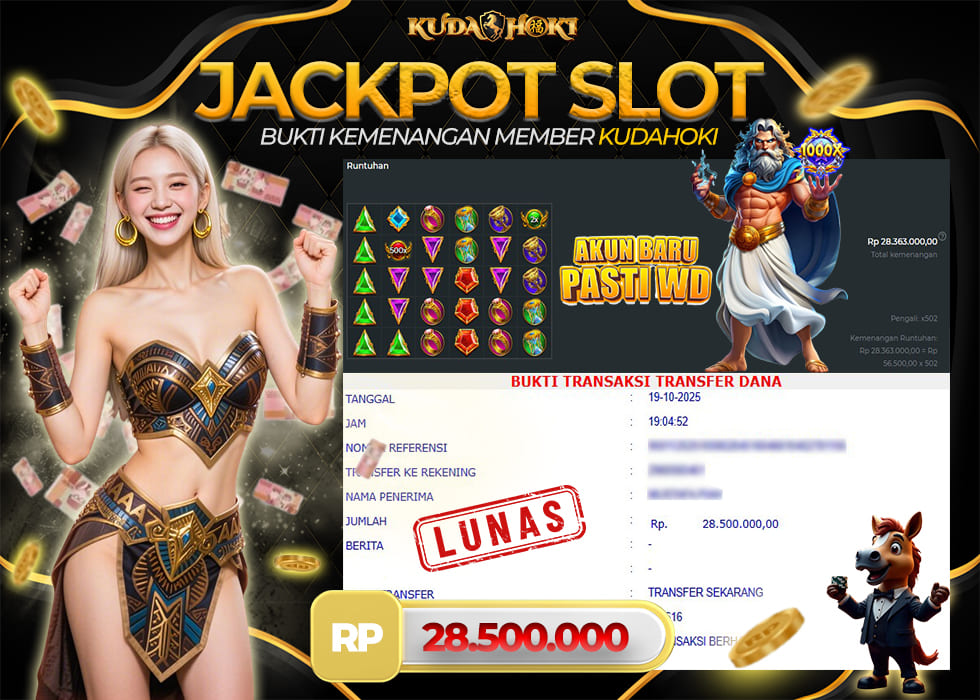 KUDAHOKI JACKPOT SLOT GATES OF OLYMPUS X 1000 RP 28.500.000 ,- LUNAS