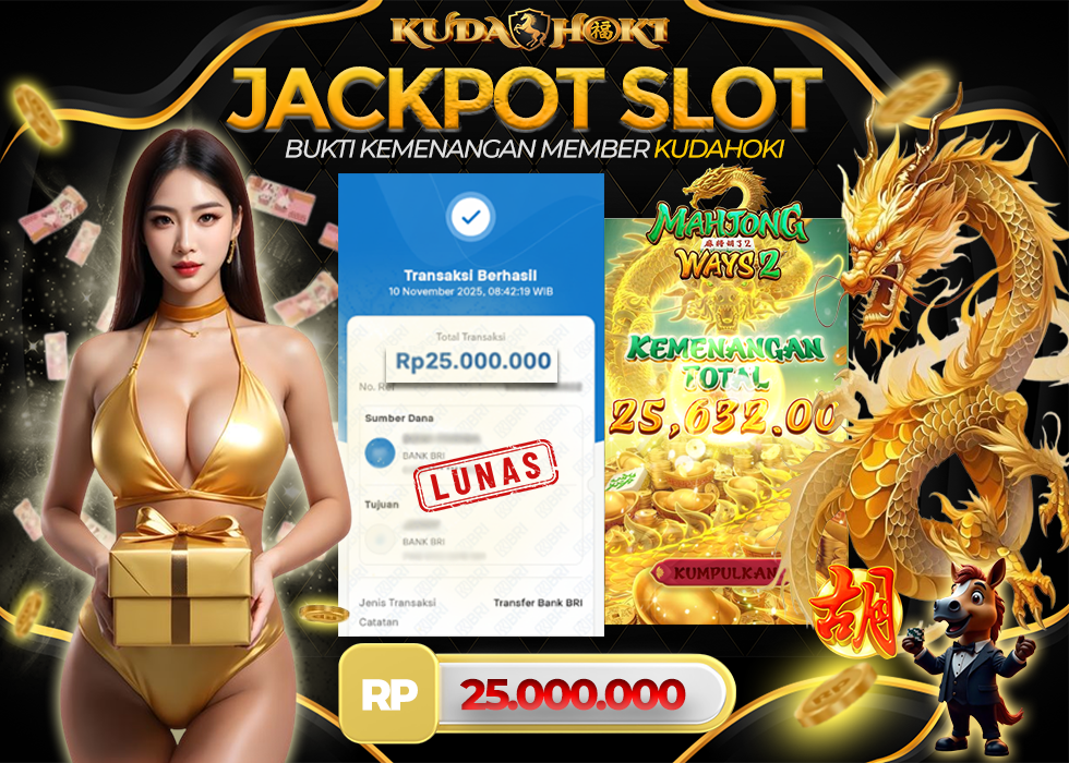 KUDAHOKI JACKPOT SLOT MAHJONG WAYS 2 RP 25.000.000 ,- LUNAS