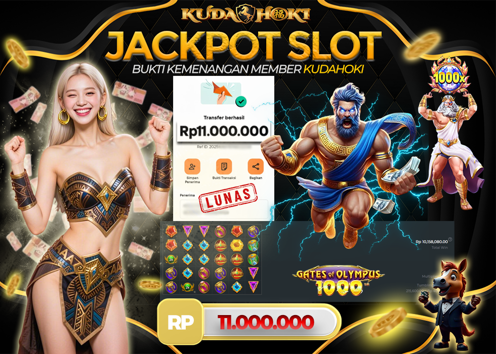 KUDAHOKI JACKPOT SLOT GATES OF OLYMPUS 1000 RP 11.000.000 ,- LUNAS
