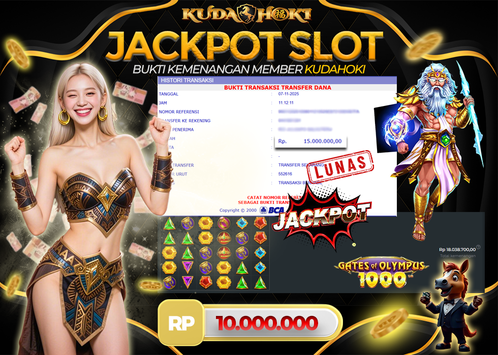 KUDAHOKI JACKPOT SLOT GATES OF OLYMPUS RP 15.000.000 ,- LUNAS