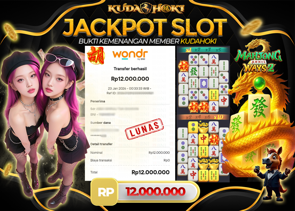KUDAHOKI JACKPOT SLOT MAHJONG WAYS 2 RP 12.000.000 ,- LUNAS