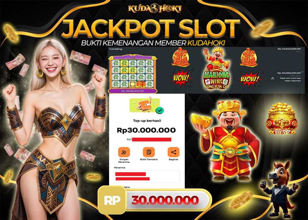 KUDAHOKI JACKPOT SLOT MAHJONG WINS GONG XI FA CHAI RP 30.000.000 ,- LUNAS