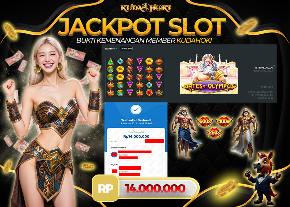KUDAHOKI JACKPOT SLOT GATES OF OLYMPUS RP 14.000.000 ,- LUNAS