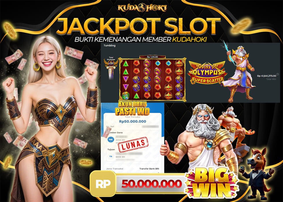 KUDAHOKI JACKPOT SLOT GATES OF OLYMPUS SUPER SCATTER RP 50.000.000 ,- LUNAS