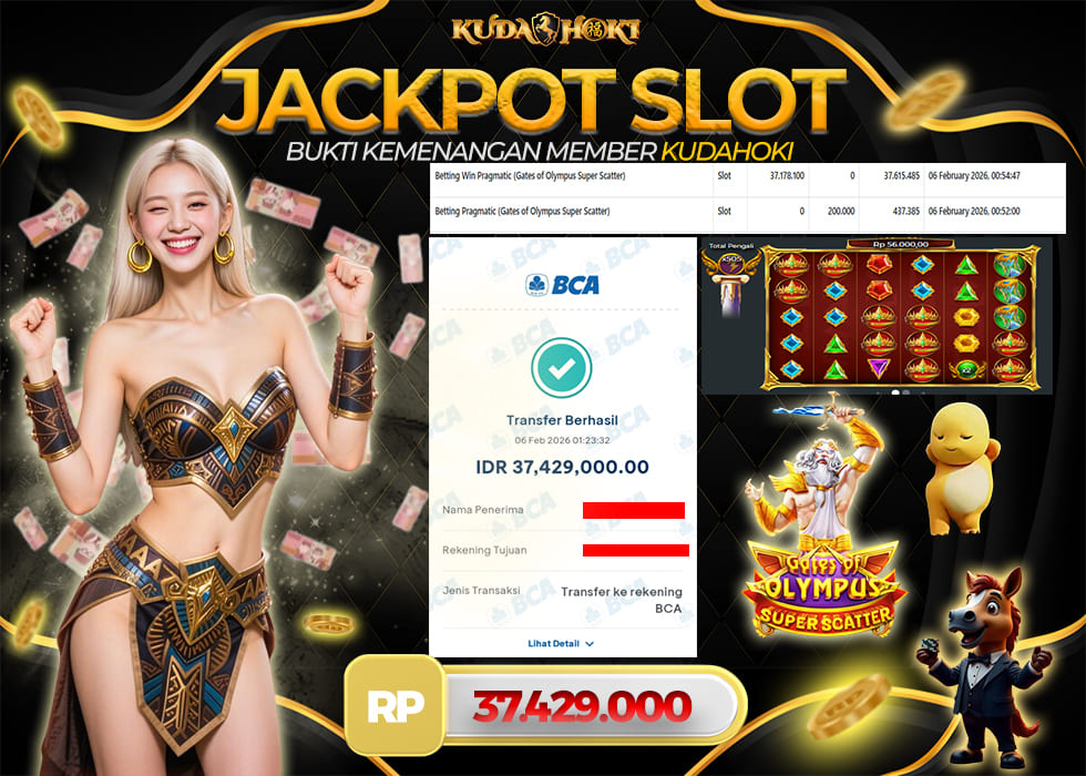 KUDAHOKI JACKPOT SLOT GATES OF OLYMPUS SUPER SCATTER RP 37.429.000 ,- LUNAS