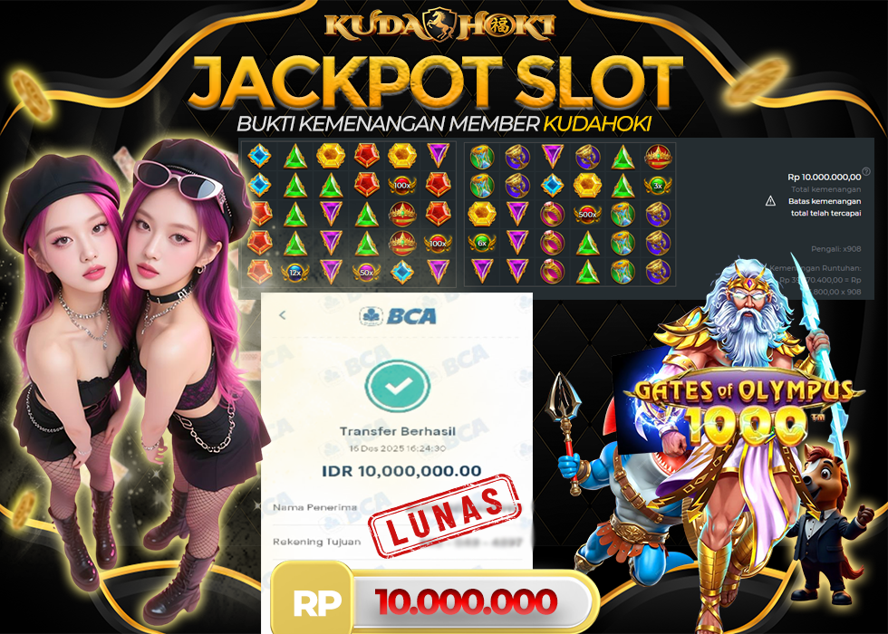 KUDAHOKI JACKPOT SLOT GATES OF OLYMPUS RP 10.000.000 ,- LUNAS